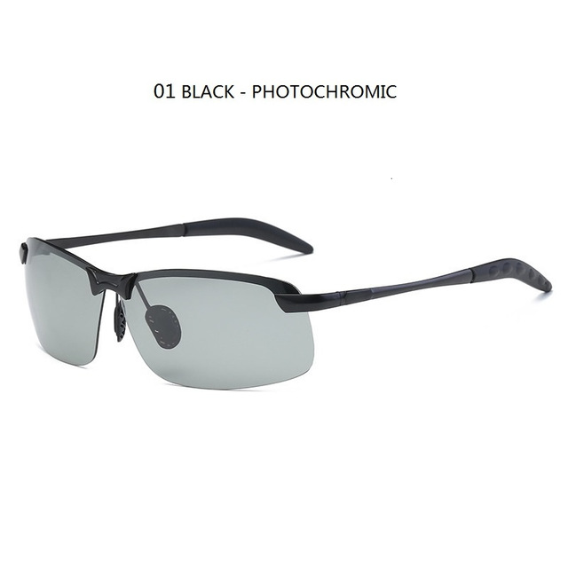 

Men Polarized Driving Sunglasses Chameleon Male Change Color Sun Glasses Day Night Vision Driver's Eyewear, White;black