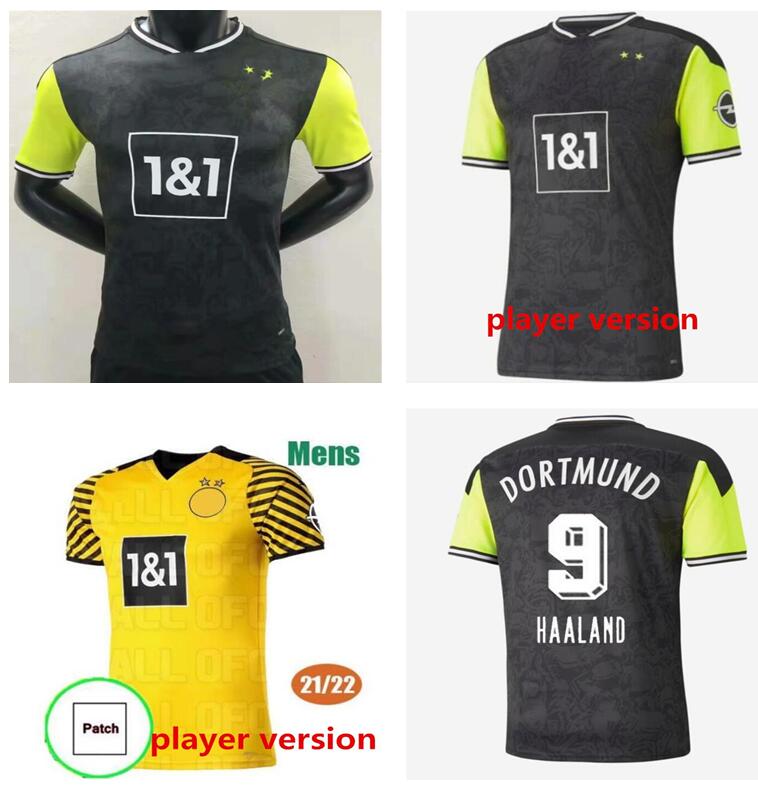 Player Version Limited Edition Haaland Reus Borussia Soccer jersey 20 21 22 4th Dortmund 2021 2022 BellinghamWW