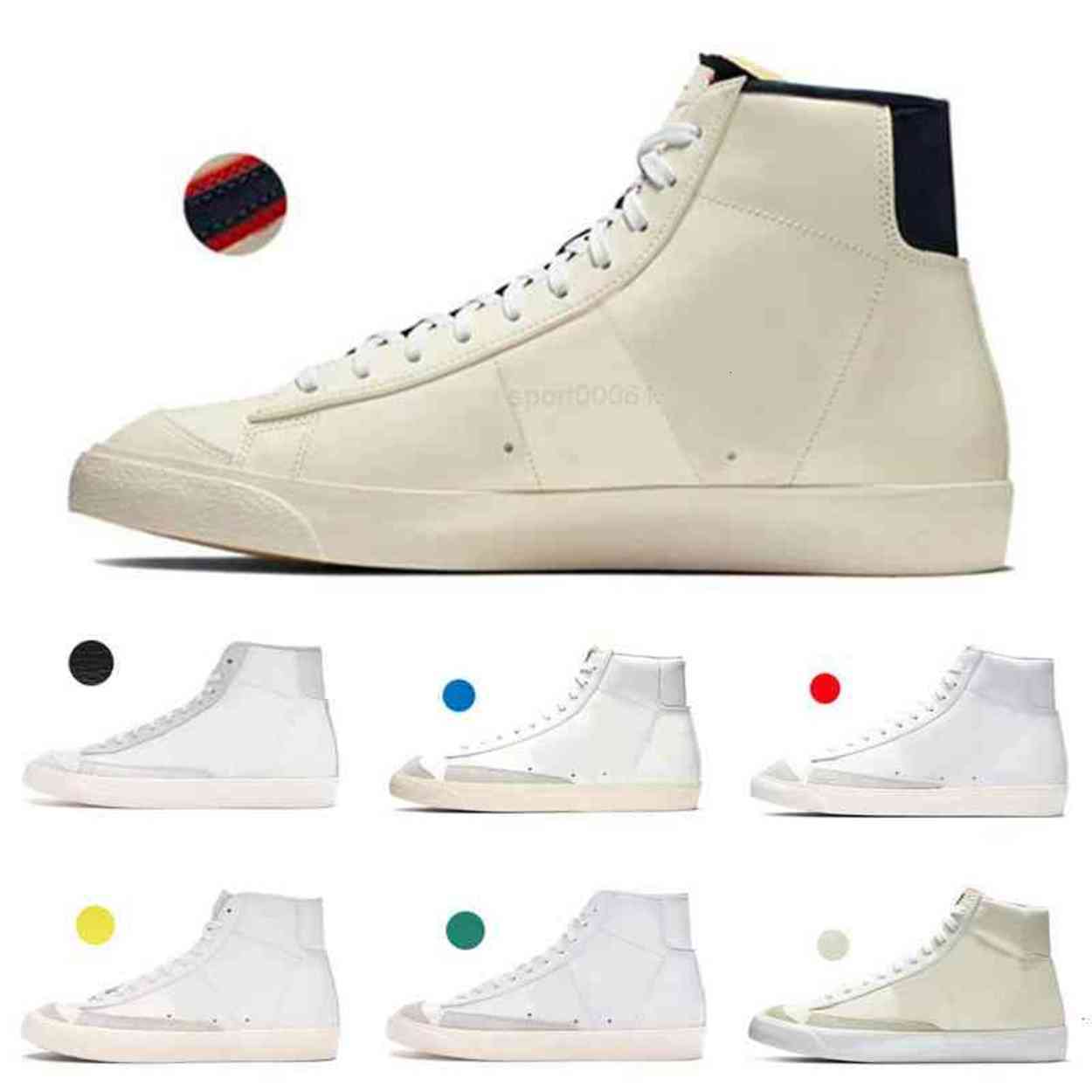 

Blazer Mid 77 Kids Shoes Lucid Green Sail White Chicago and Toronto Canvas Pacific Blue Habanero Red, As photo 1