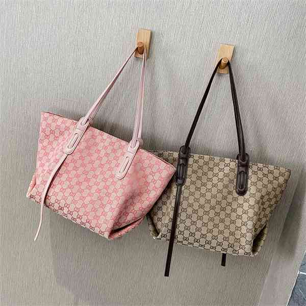 

Purse Design women's large capacity new Tote Bag one shoulder portable shopping bag, Pink