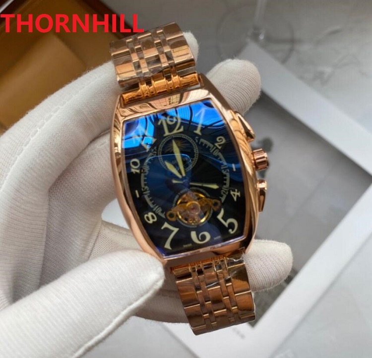 

Top Mens Mechanical 2813 Automatic Movement Men's Watch Solid Fine Stainless Steel Sports Fashion Self-Winding windWristwatches, As pic