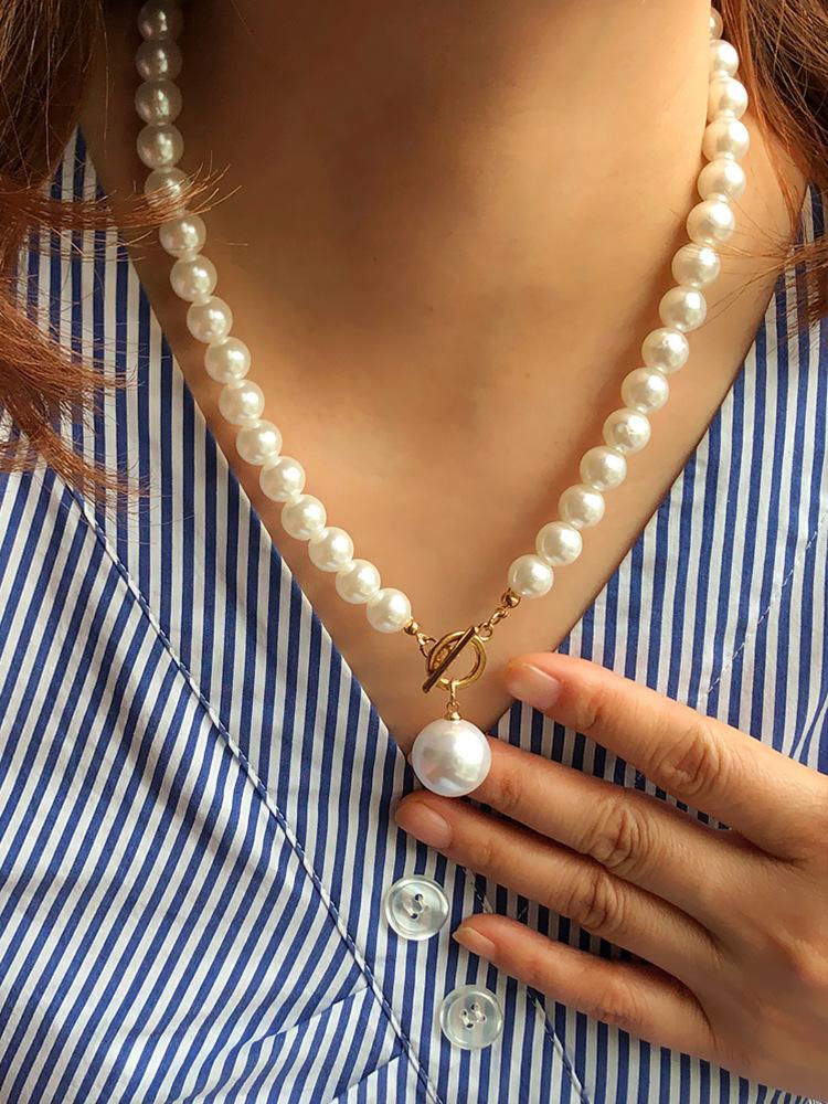 

Pendant Necklaces Vintage Beads Clavicle Chain Pearl Necklace For Women Jewelry Choker Female Gift Friends Trendy 2021 Baby Girl, Silver