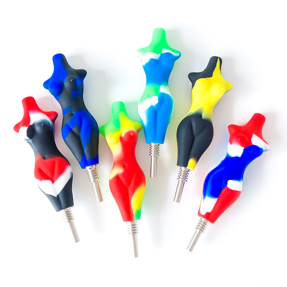 

Women Nectar Collector with 10mm stainless steel tip smoke accessories dag oil rig glass bongs water pipes