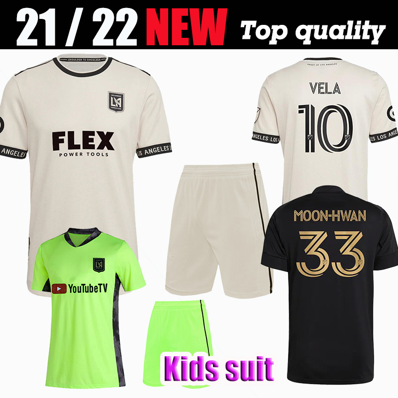 

Kids suit mls 2021 2022 lafc soccer jersey 21 22 Rossi VELA Kaye Moon-hwan Los Angeles FC Players For Change Black Out Limited Edition fans version football shirts