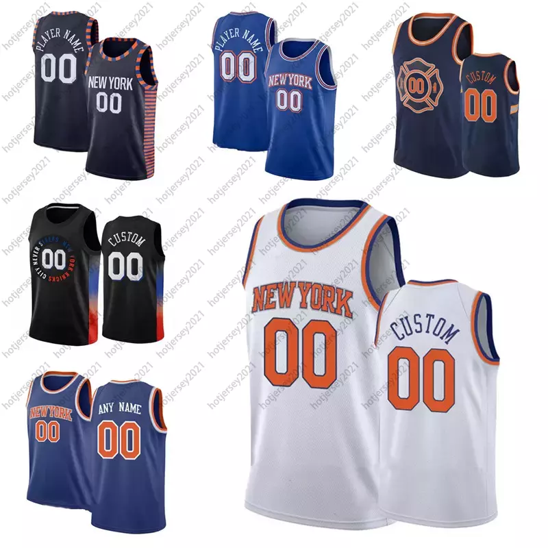 

2021 City Basketball Edition Jersey Julius 30 Randle RJ 9 Barrett Derrick 4 Rose Jerseys