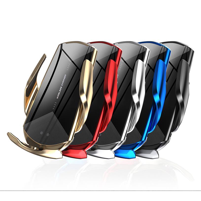 

Q2 Car Wireless Charger Holder Smart Sensor QI 10W Fast Chargers Mobile Phone Stand a56