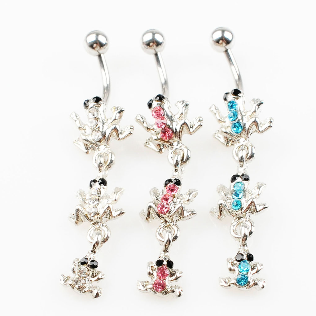 

D0019 Frog Style Belly Navel Stud Mix Colors