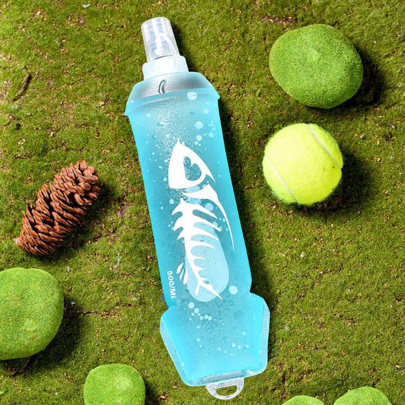

Outdoor Pads Soft Flask Folding Collapsible Water Bottle Silicone Hydration Pack Sports Cycling Running Travel Bag