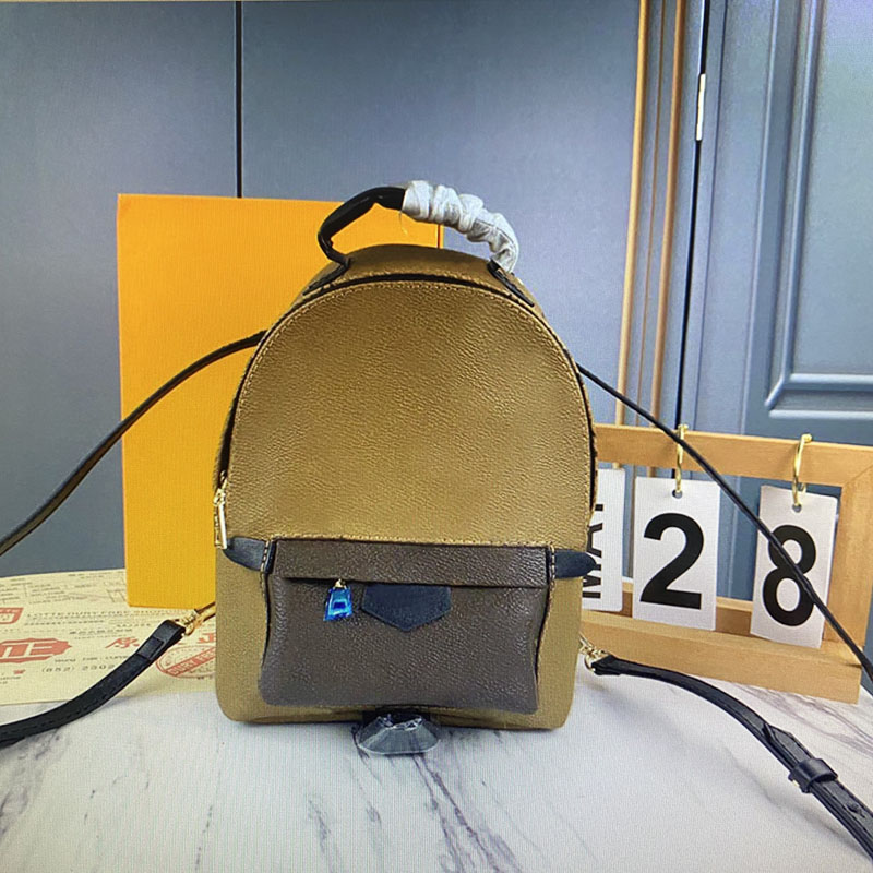 

New Arrivals top qualityPALM SPRINGS MM PM Mini backpack for womens classic luxurys designers backpacks brown flower fashion satchel back pa