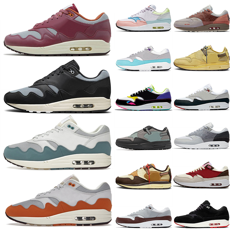 

2022 WITH SOCKS 1 1s running shoes women mens airsmaxs patta rush maroon elephant amsterdam black white schematic N7 taupe haze luxury sports sneakers trainers, A29 premium 36-45