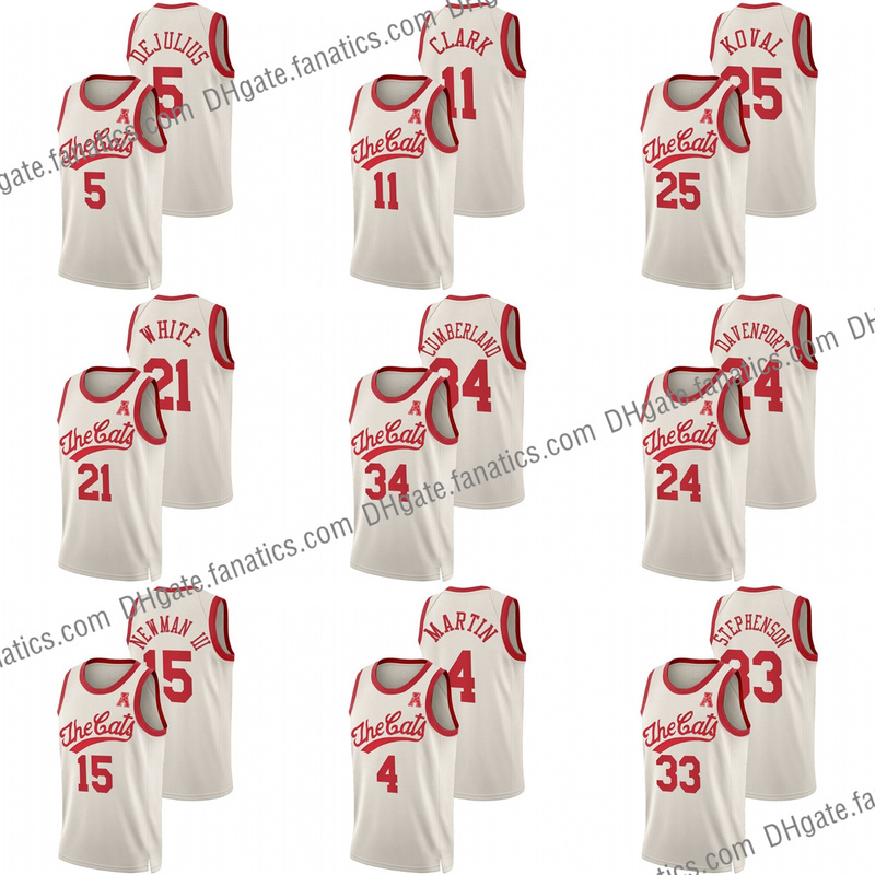 

Cincinnati Bearcats NCAA College Basketball 2022 The Cats 70s Jersey 5 David DeJulius Mason Madsen Ody Oguama Viktor Lakhin Hayden Koval Abdul Ado Stitched 001, 25 hayden koval