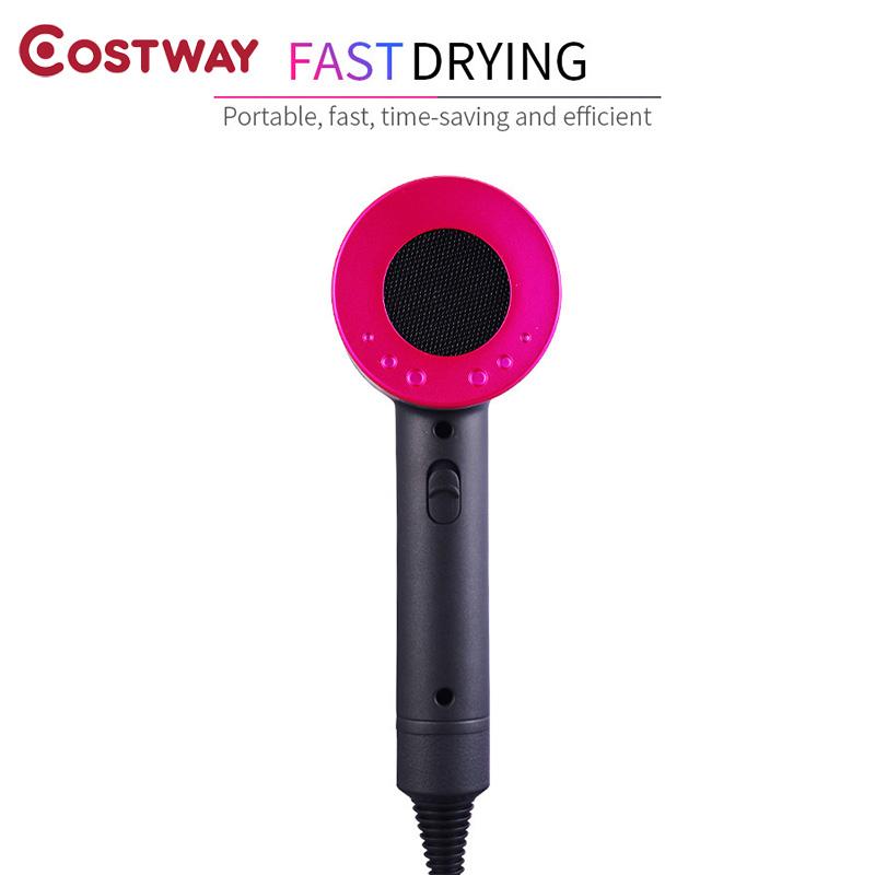 

Electric Hair Brushes Costway Negative Ion Portable Dryer El Salon And Cold Strong Wind Hammer Blowerh