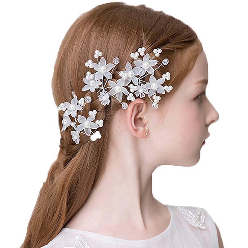 

Hair Clips & Barrettes Ornament U Pin Crystal Rhinestone Pearl Headband Wedding Tiara Band Bridal Accessories Flower Girls Hairwear, Golden;silver