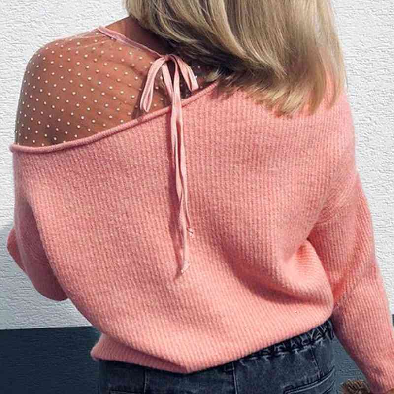 

plus size women sweater spring autumn blouse sheer see through o neck long sleeve pullover femme, White;black