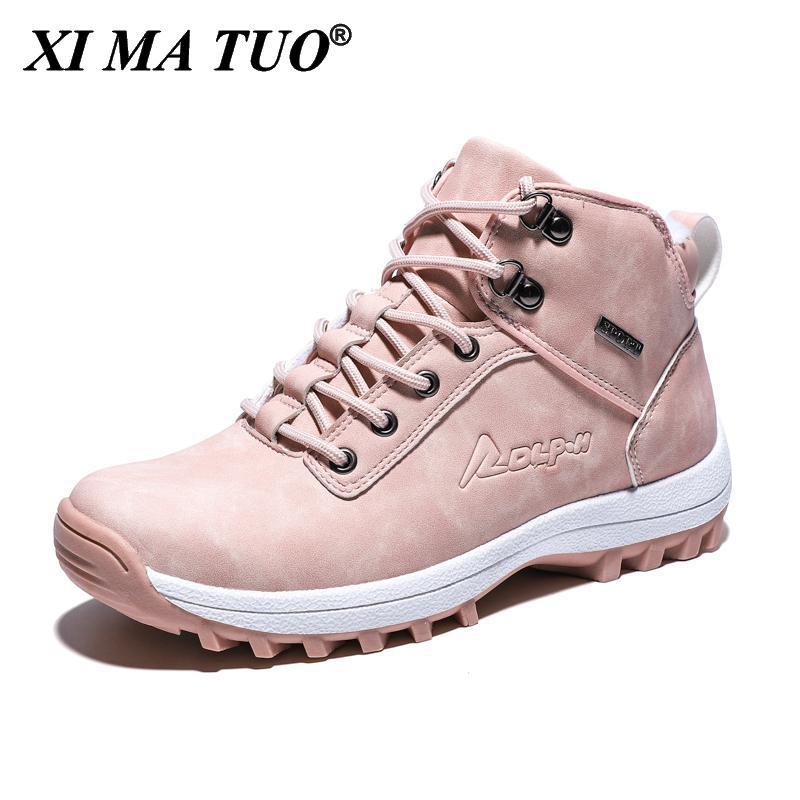 

Boots Women Ankle Snow Boot Winter Warm Plush Wedges Rubber Platform Faux Suede Lace Up Sexy Pink Ladies Shoes Botas Mujer, Black