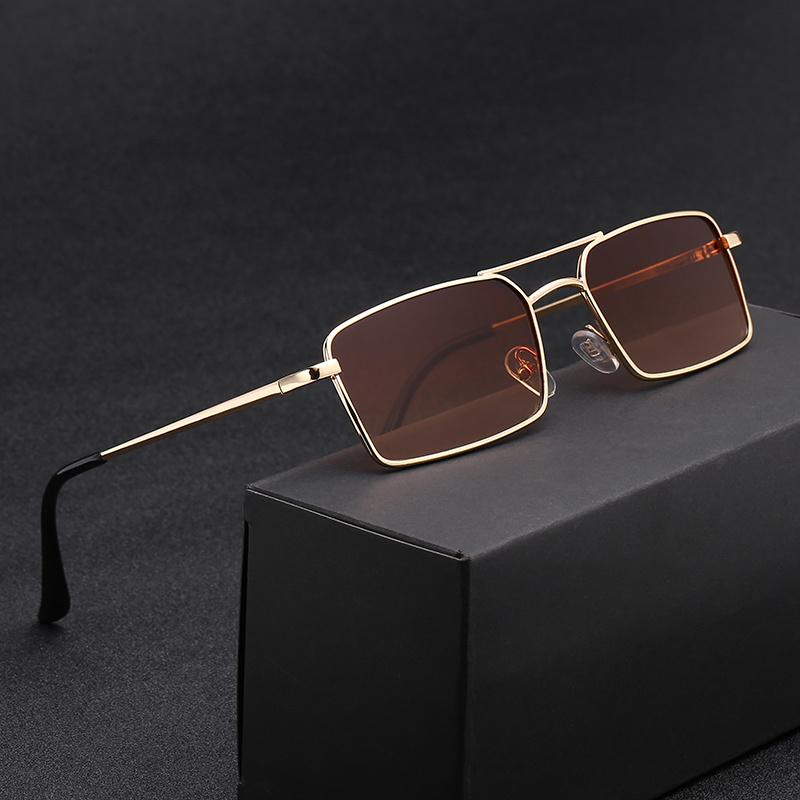 

Sunglasses 2021 Brands Design Women Anti-Reflective Mirror Fashion Metal Square Glasses Classic Men Out Door Sun Uv400