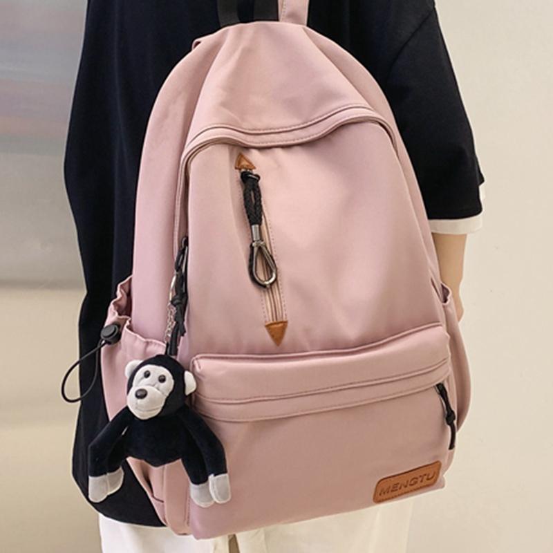 

Backpack For Teenage School Large Capacity Waterproof Nylon Fashion Shoulder Bag High Quality Casual Unisex Women's, Black1