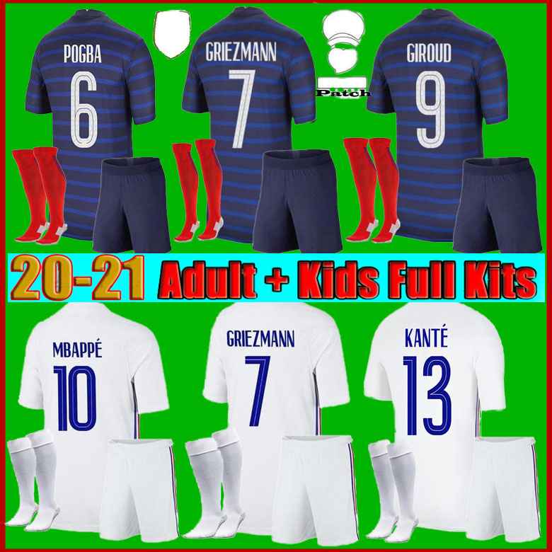 

men+ kids kit 2021 MBAPPE GRIEZMANN Soccer jerseys 21 22 POGBA KANTE Football shirts THAUVIN maillot de foot, Black