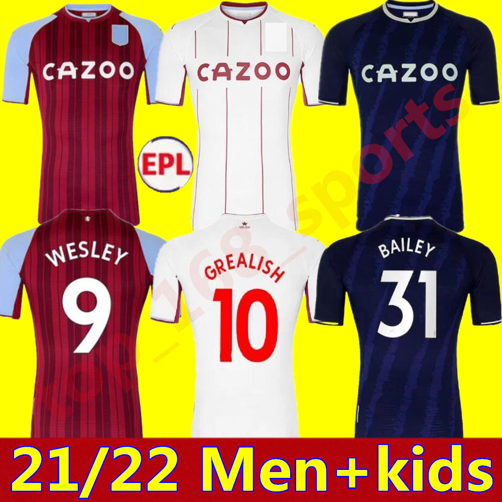 

Men + kids kit GREALISH WATKINS BUENDÍA Soccer Jerseys 21 22 Home away McGINN ASTON EL GHAZI WESLEY VILLA DOUGLAS LUIZ MINGS KONSA CASH M.TR, Black;yellow