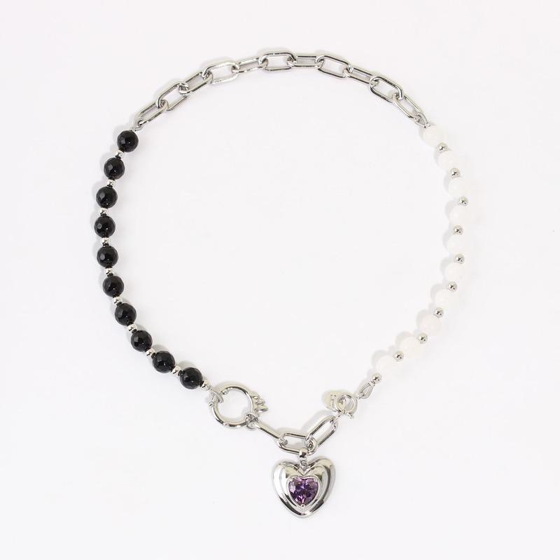 

Pendant Necklaces Love Heart Series Metal Wind Gem European And American Niche Design Necklace