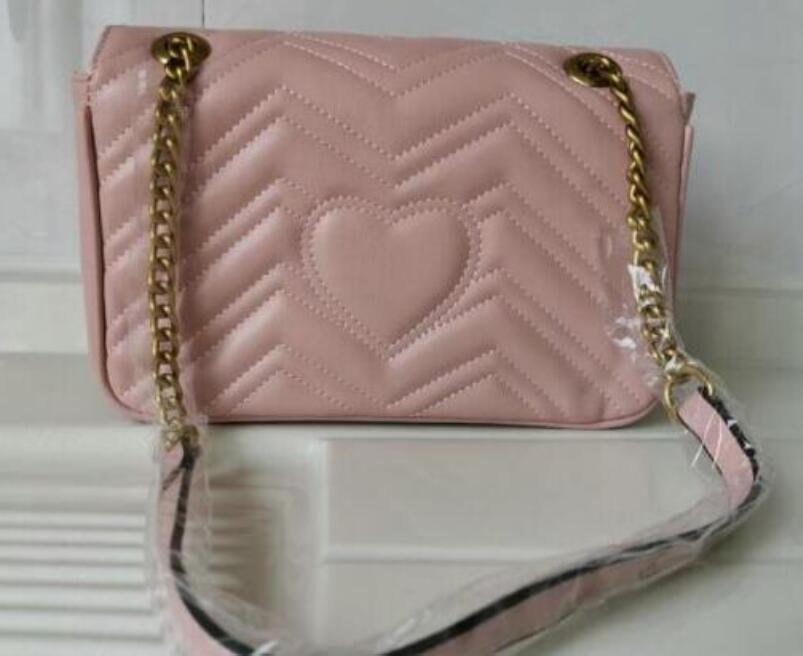 

Popular Women Marmont bag gold silver chain Crossbody Handbags high quality Handbags women Shoulder Bags 43795, Red