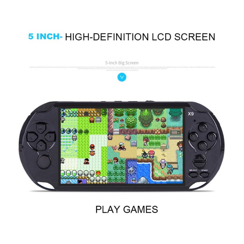 

Portable Game Players Handheld Player 5.0" Inch X9 Gamepad 16GB Console Gaming Machine For GBA GBS Arcade Gams