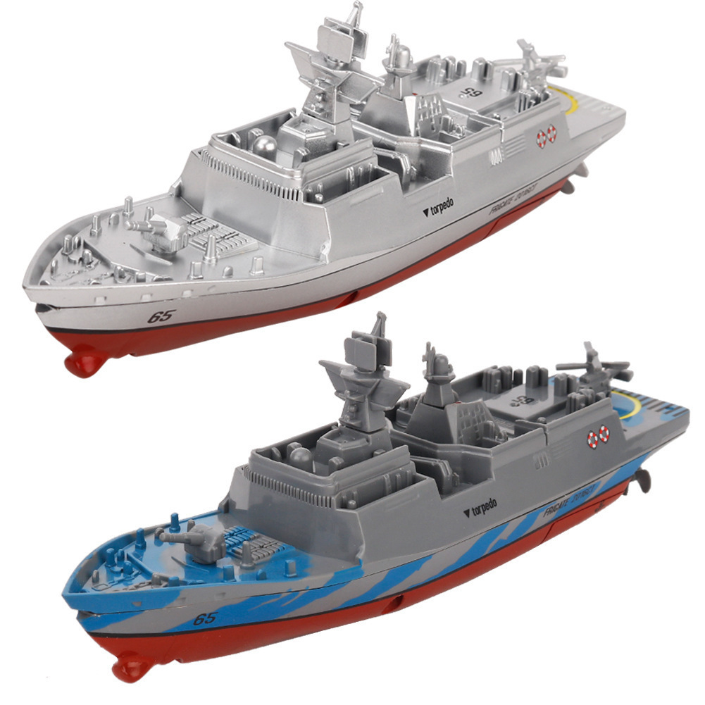 Remote Control Military Warship Model Electric Toys Waterproof Mini Aircraft Flattop Gunboat Gift For Kids-image-418535780