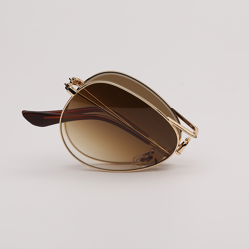 

Fashion Pilot Sunglasses Womens Mens Foldable Sun Glasses Classic Metal Frame Sunglasses UV Protection Lenses