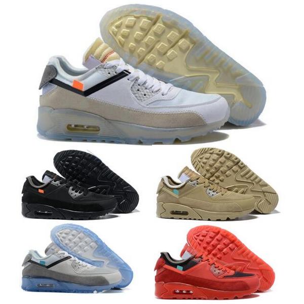 

90 90s Off Running Shoes Desert Ore Black Red Brown Cushion 2021 Fashion Classic Mens Women Man Woman Skateboard Tennis Trainers Sneakers