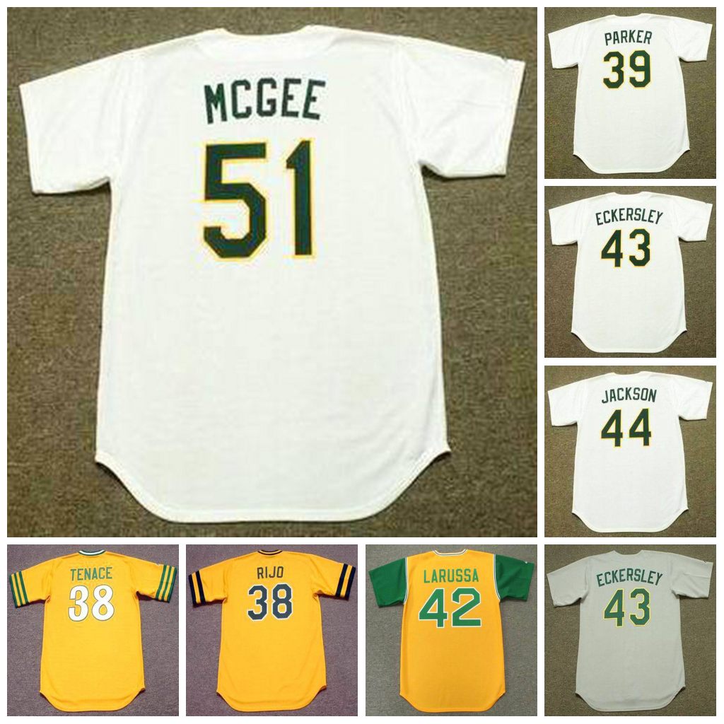 

Vintage Baseball Jersey 38 GENE TENACE 1972 JOSE RIJO 1986 39 DAVE PARKER 1989 42 TONY LARUSSA 1971 43 DENNIS ECKERSLEY 44 REGGIE JACKSON 1987 McGEE 1990, 39 dave parker 1989 white