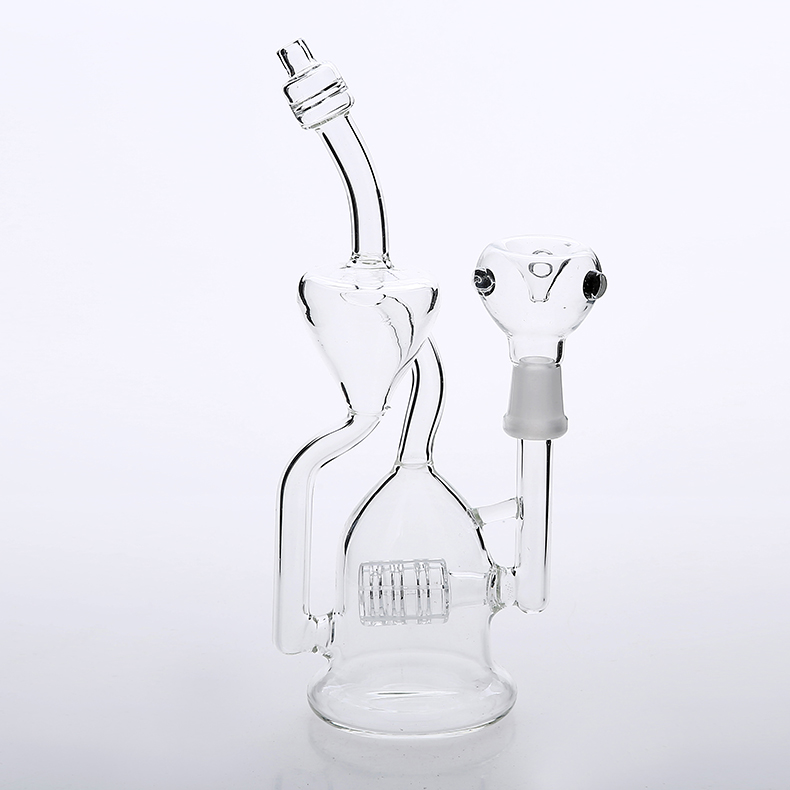 

Clear Glass Bongs Water Pipes With Tire Birdcage Percolator Tall 23cm Bowl Joint 14.4mm Bongs Glass in stock Hookahs 12 hours ship