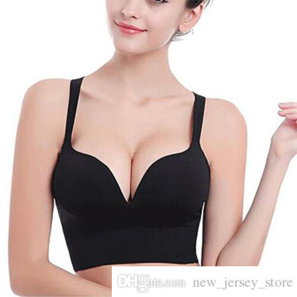 

Own Brand Womens Push up Bra Multifunction Solid Wire Free Soft Cup Everyday Underwear Seanless Yoga Top YS-BUY