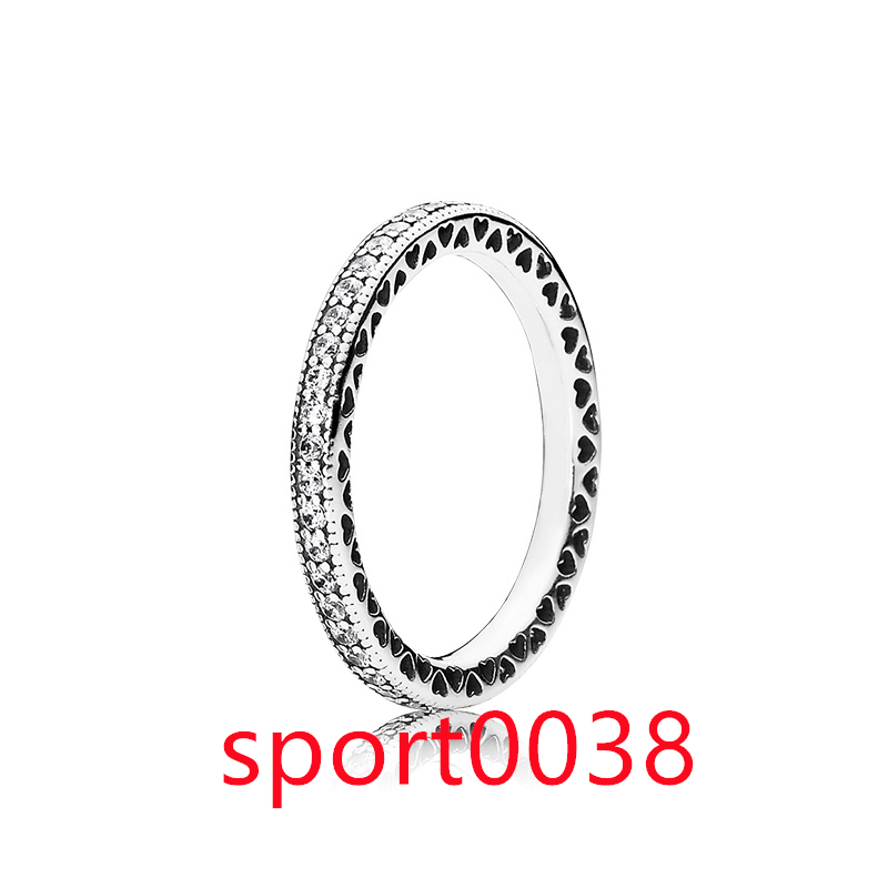 

Real 925 Sterling Silver CZ Diamond RING with Original Box fit Pandora Wedding Ring Engagement Jewelry for Women