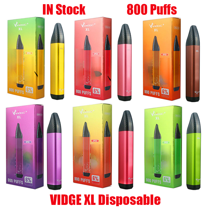 

Original VIDGE XL Disposable Pod Device Kit E-cigarettes 800 Puffs 500mAh Battery 3ml Prefilled Pods Cartridges Vape Stick Pen Vs Puff Bar Plus XXL 100% Authentic