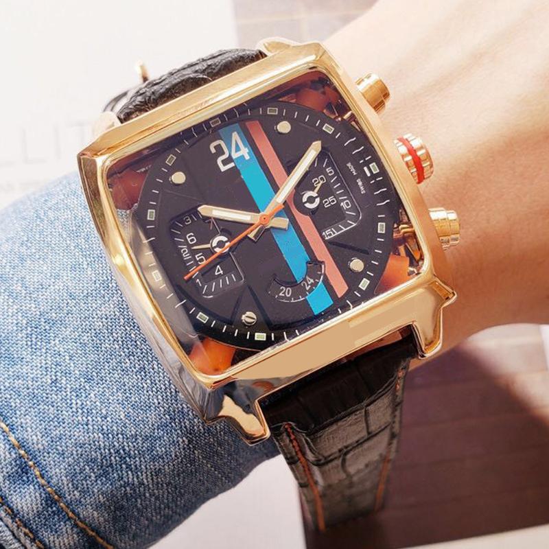 Wristwatches 2021 Arrivals Men's Watch Classic Business TH Mechanical Leather Strap Sports Chronograph Date Relogio Masculino-image-702541723