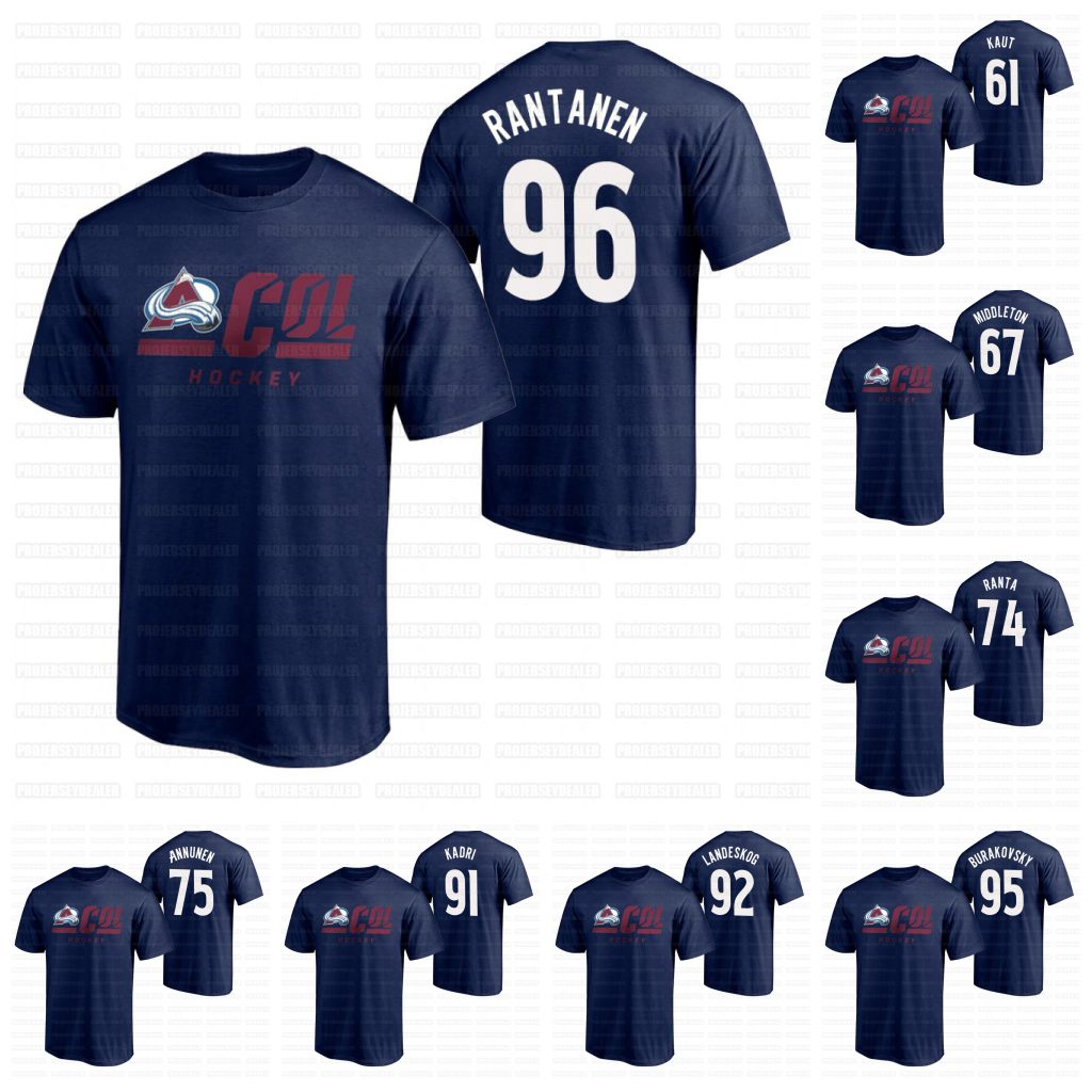 

29 Nathan MacKinnon Colorado Avalanche Jersey Secondary Logo Navy T-Shirt Mikko Rantanen Cale Makar Devan Dubnyk Gabriel Landeskog Girard Bowen Byram Kadri Sakic, Mens s-3xl