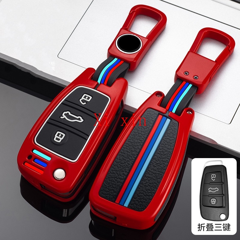 

For Audi q2L Q3 Sportback a6l a3 2021 new high-end key cover all-inclusive car keychain shell, Black