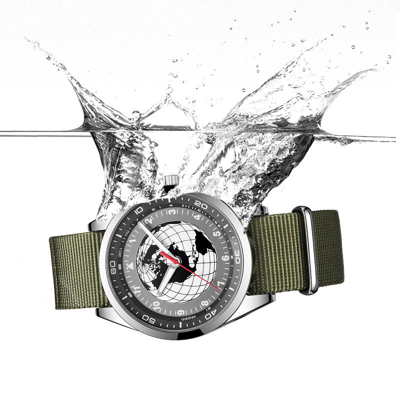 

Wristwatches Professional 50M Waterproof Quartz Watch Men Sports Watches Outdoor Military Clock Luxury Nylon Wrist Relogio Masculino, Silver green
