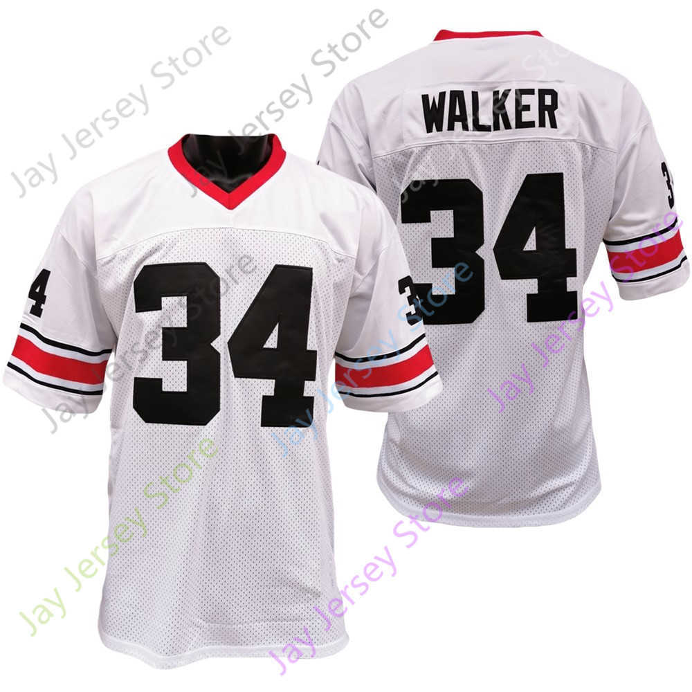 

2020 New NCAA Georgia Bulldogs Jerseys 34 Herschel Walker College Football Jersey White Size Youth Adult All Stitched, Black