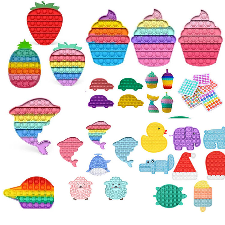 

Fidget Toys Push It Bubble Antistress Toys Anti-stress Soft Sensory Gifts Reusable Squeeze Toys Gifts Stress Reliever Board Games Stock
