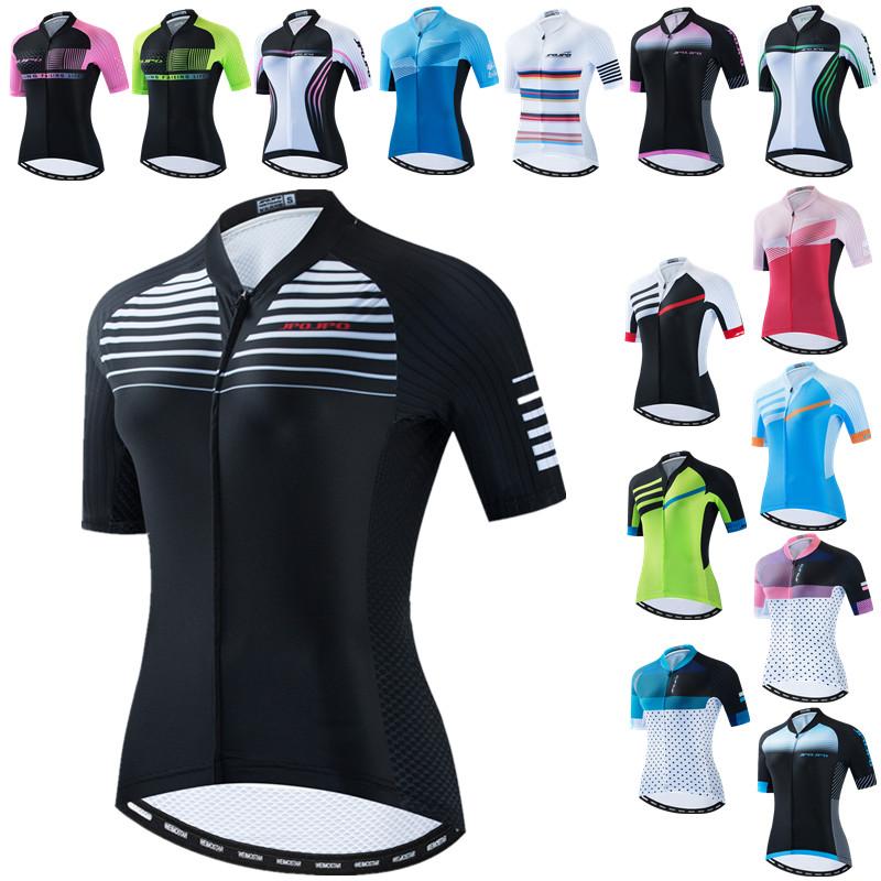 

Racing Jackets JPOJPO Women Cycling Jersey Road Bike Tops Summer Ladies Bicycle Clothing Breathable Shirt Mujer, Style 17