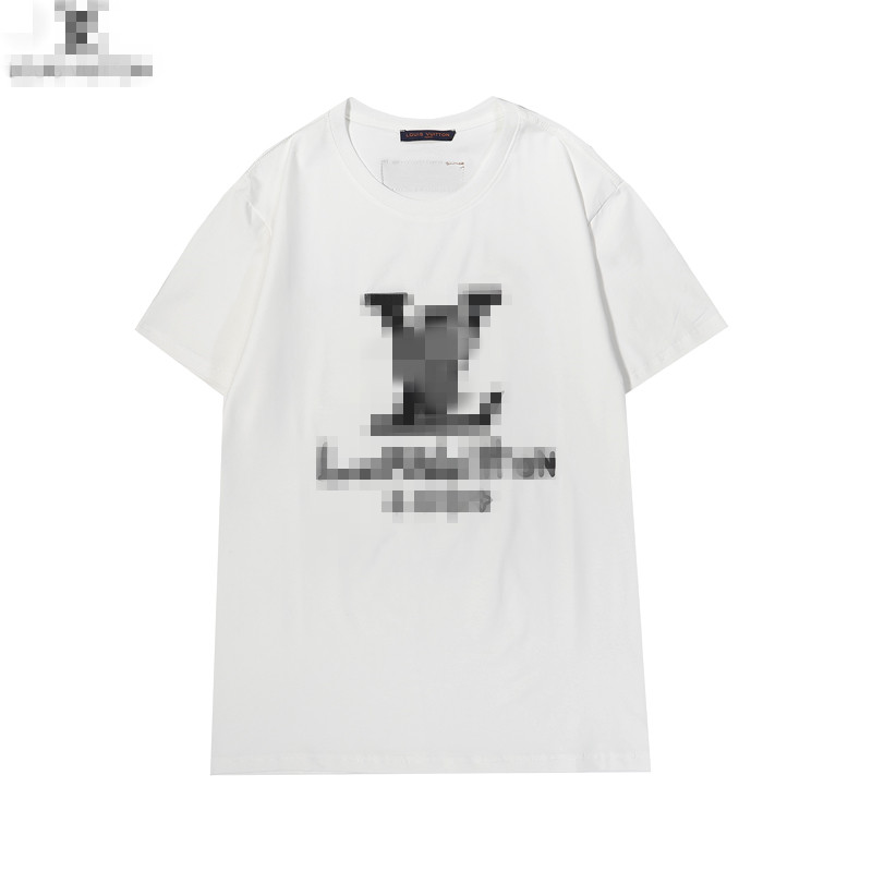 

2021 LV LOUIS Tees VITTON Mens Women T Shirt Fashion Printing Casual Cotton VUTTON Tees Shorts Sleeve Clothes T-shirts Size S-2XL, White;black