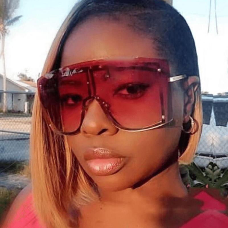 

Sunglasses Fashion Women Big Frame Red Gradient Designer Shades Vintage Yellow Oversized