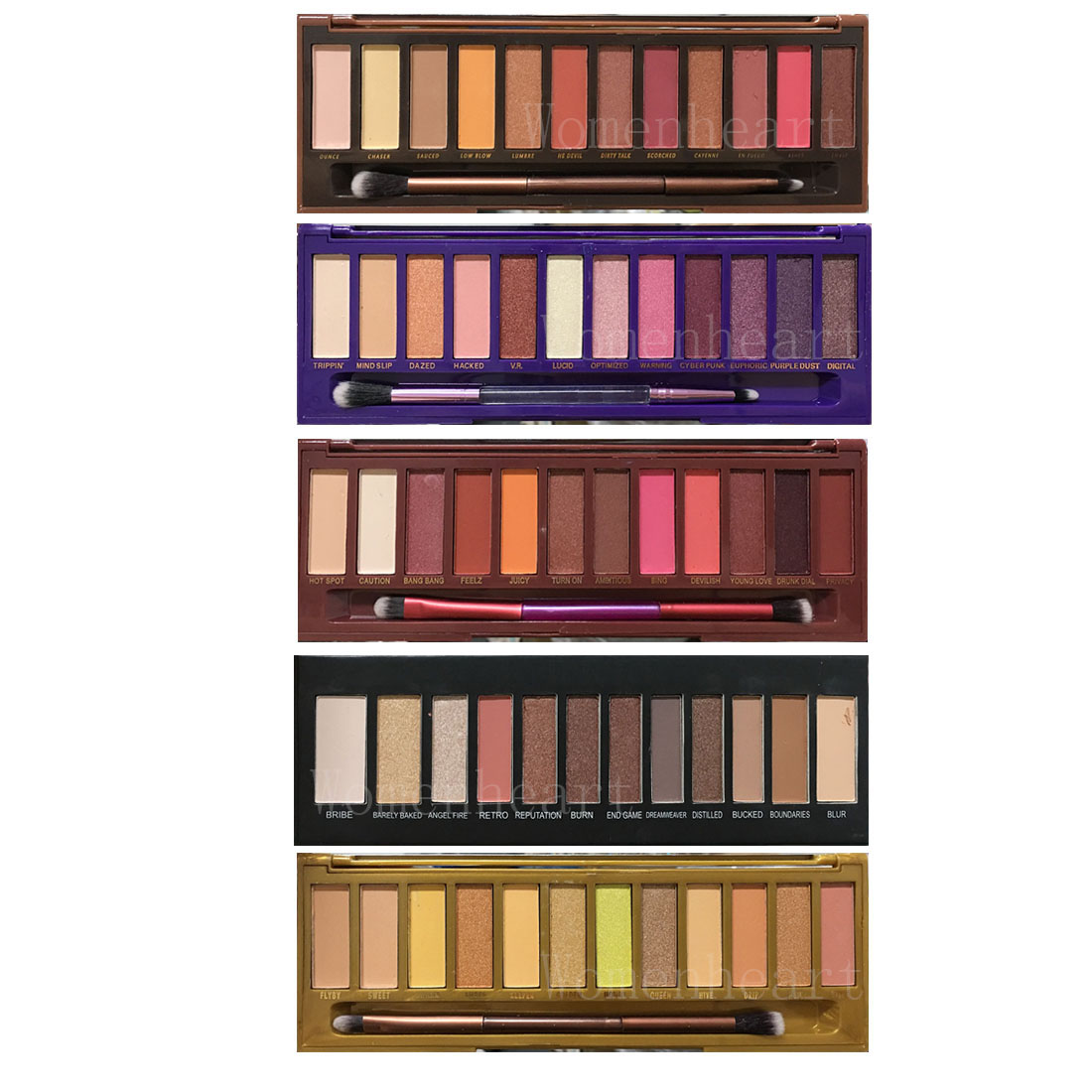 

Eyeshadow Palette High-quality 12 Fashion Color 5 Style Waterproof Matt Long-lasting, As picture