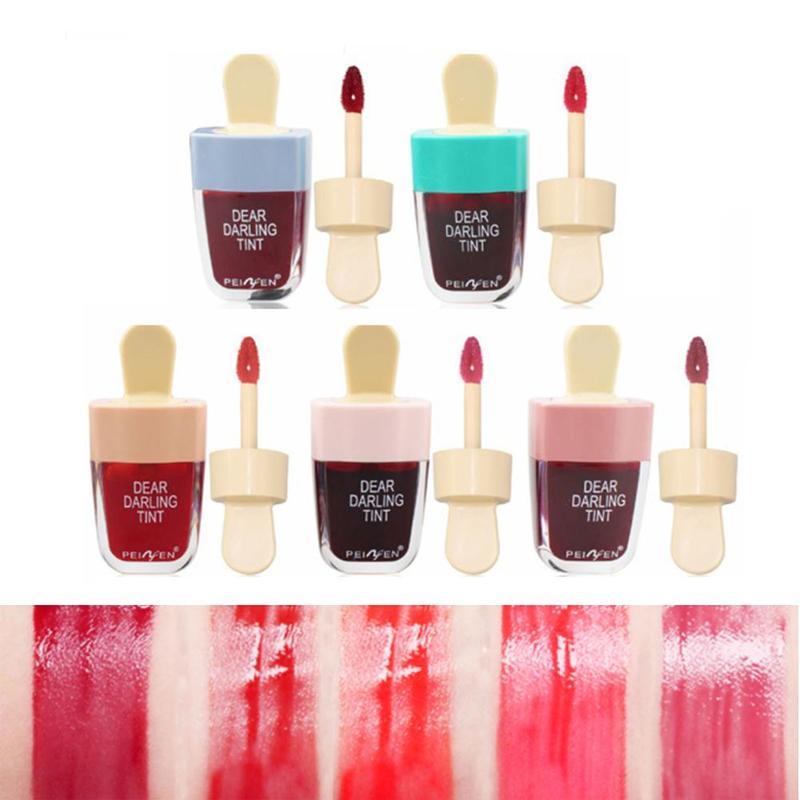

Lip Gloss Cute Ice Cream Tint Makeup Liquid Lipstick Moisturizing Waterproof Lasting Lipgloss Korean Style Cosmetic 5Pcs/Box