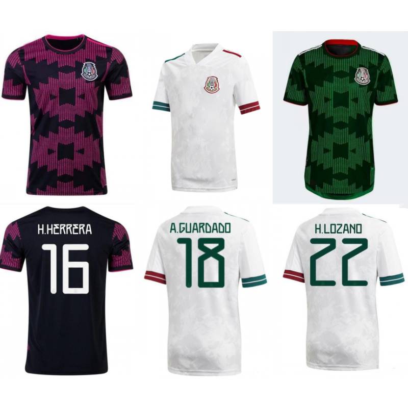 

2021 Mexico Soccer Jersey #14 CHICHARITO #10 G.DOSSANTOS Football Shirt Mens #22 H.LOZANO C.VELA Home Away Uniform
