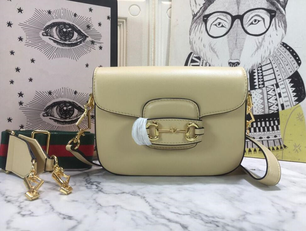 

top fashion High Quality Shoulder Saddle Bags G 1955 Horsebit bag mini 20.5*14*5cm Handbag PVC Womens Crossbody Purse 658574, Grey