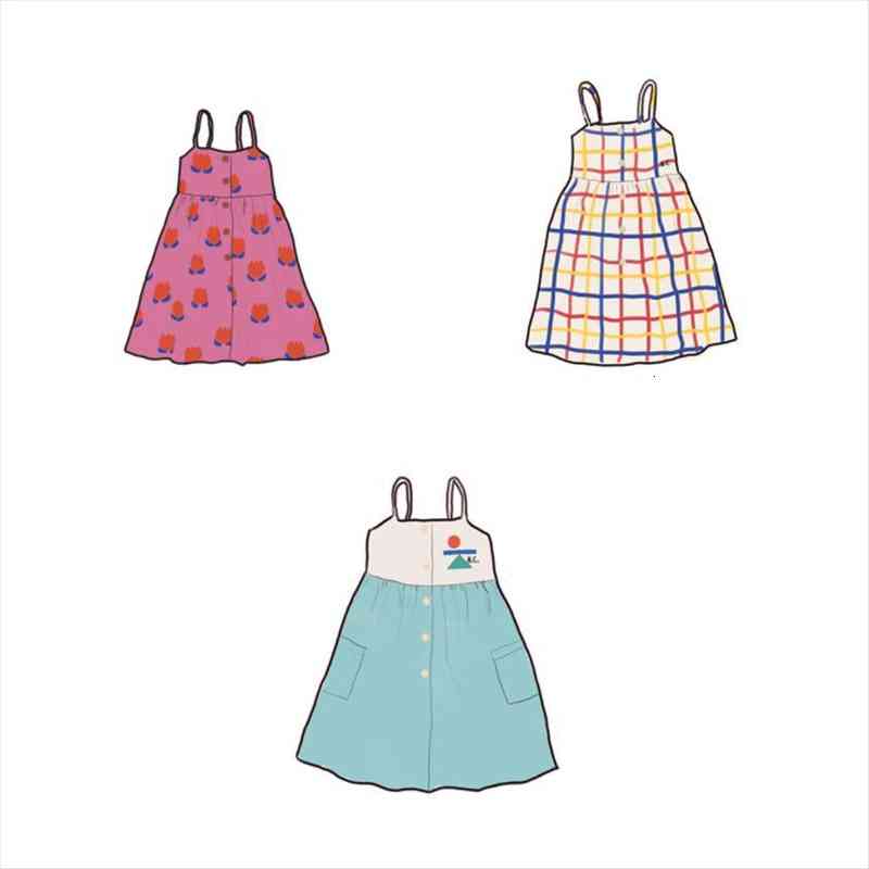 

In Stocks Kids Girls Dress Bobo Summer Cute Cartoon Printed Short-sleeved Children Dresses Girl Birthday Princess Dress, Red;yellow