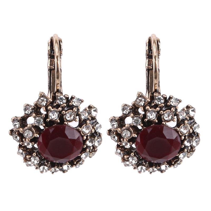 

Dangle & Chandelier Red Green Crystal Rhinestone Drop Earring Cube Zirconia Cuff For Women Statement Wedding Jewelry Pendientes Mujer