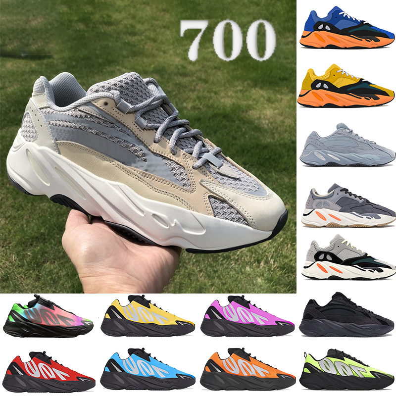 

Cream 700 v1 v2 MNVN running shoes reflective bright carbon blue sun inertia OG Solid Grey Tie-dye vanta bone men women sneakers, Double box